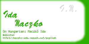 ida maczko business card