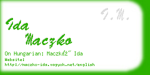 ida maczko business card